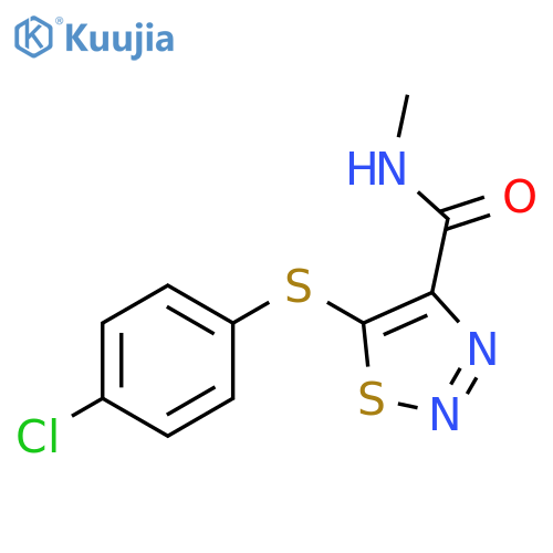 1,2,3-Thiadiazole-4-carboxamide, 5-[(4-chlorophenyl)thio]-N-methyl- structure