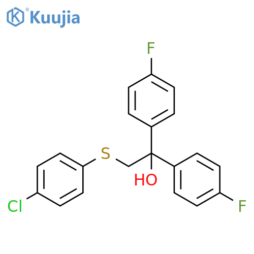 2-[(4-CHLOROPHENYL)SULFANYL]-1,1-BIS(4-FLUOROPHENYL)-1-ETHANOL structure
