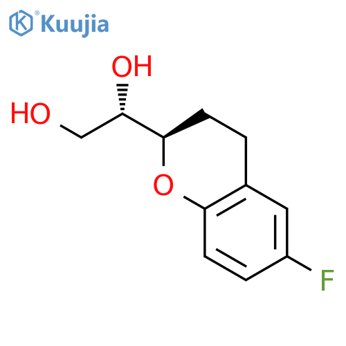 (1’S,2R)-2-(1’,2’-Dihydroxyethyl)-6-fluorochromane structure