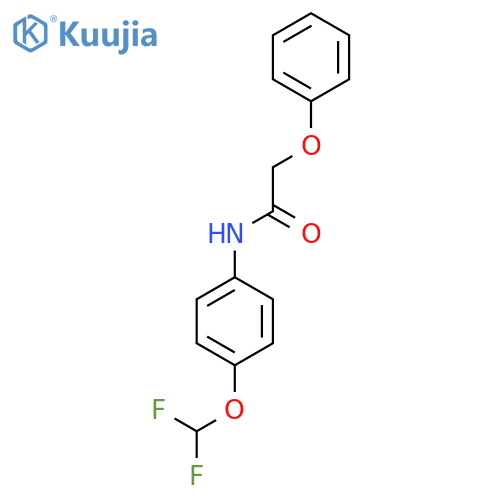 N-4-(difluoromethoxy)phenyl-2-phenoxyacetamide structure
