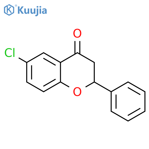 6-chloro-2-phenyl-2,3-dihydro-4H-chromen-4-one structure