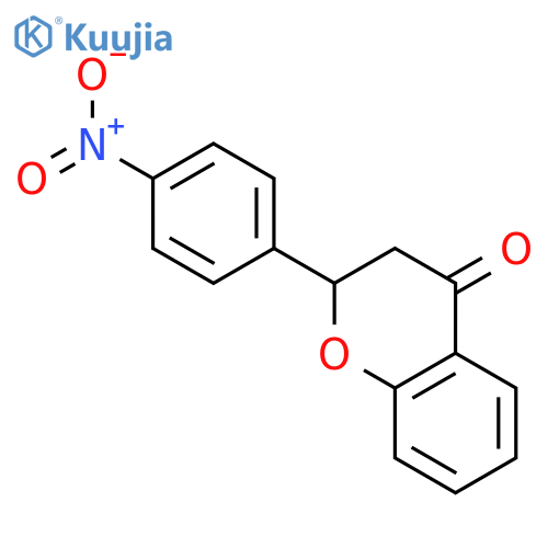 4H-1-Benzopyran-4-one, 2,3-dihydro-2-(4-nitrophenyl)- structure