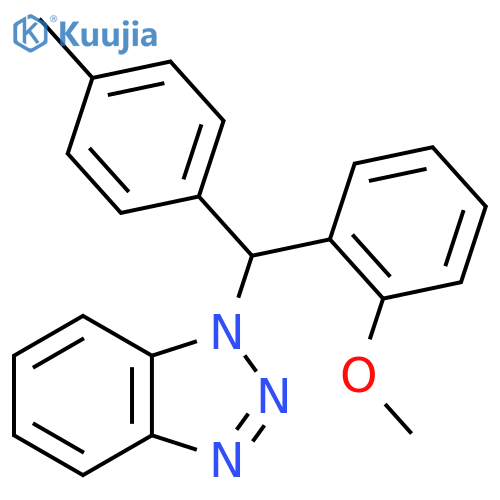 1-[(2-Methoxyphenyl)(4-methylphenyl)methyl]-1H-1,2,3-benzotriazole structure