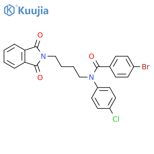 4-bromo-N-(4-chlorophenyl)-N-4-(1,3-dioxo-2,3-dihydro-1H-isoindol-2-yl)butylbenzamide structure