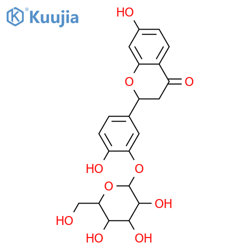 4H-1-Benzopyran-4-one, 2-[3-(β-D-glucopyranosyloxy)-4-hydroxyphenyl]-2,3-dihydro-7-hydroxy-, (2S)- structure