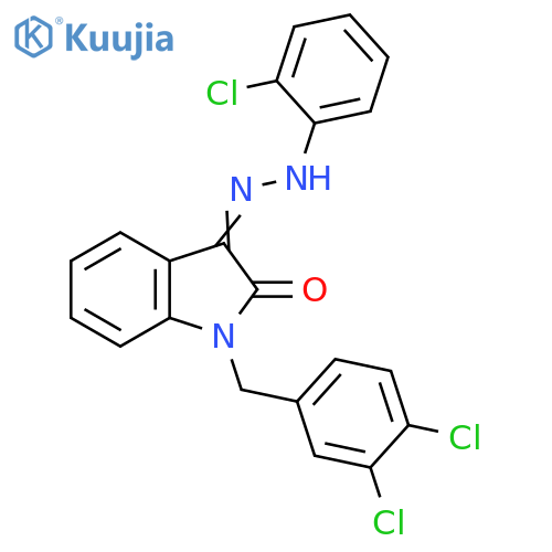 1-(3,4-DICHLOROBENZYL)-1H-INDOLE-2,3-DIONE 3-[N-(2-CHLOROPHENYL)HYDRAZONE] structure