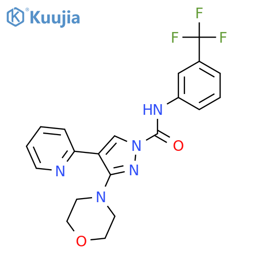 3-(4-Morpholinyl)-4-(2-pyridinyl)-N-[3-(trifluoromethyl)phenyl]-1-pyrazolecarboxamide structure