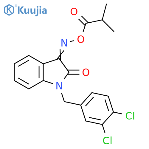 1-(3,4-DICHLOROBENZYL)-3-[(ISOBUTYRYLOXY)IMINO]-1,3-DIHYDRO-2H-INDOL-2-ONE structure
