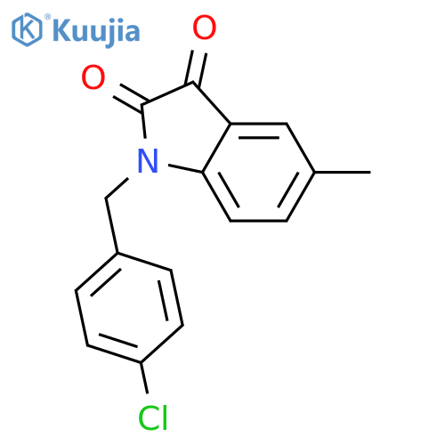 1H-Indole-2,3-dione, 1-[(4-chlorophenyl)methyl]-5-methyl- structure