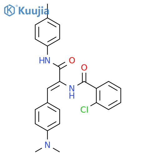 2-[(2-Chlorophenyl)formamido]-3-[4-(dimethylamino)phenyl]-N-(4-methylphenyl)prop-2-enamide structure