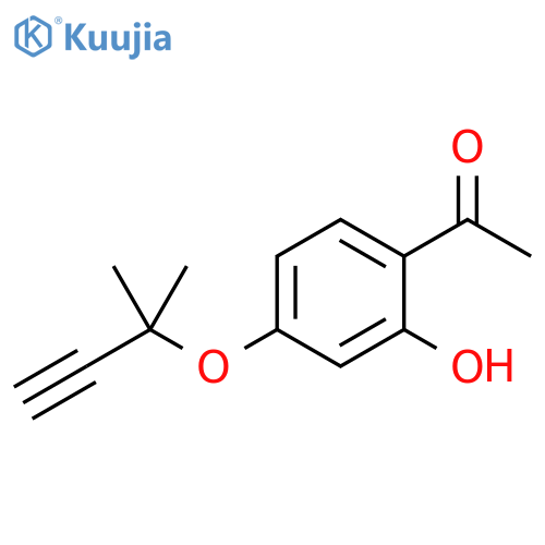 Ethanone, 1-[4-[(1,1-dimethyl-2-propyn-1-yl)oxy]-2-hydroxyphenyl]- structure