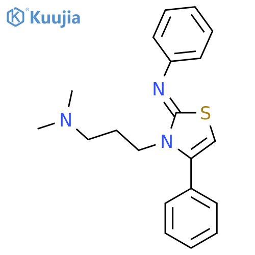 (2Z)-3-3-(dimethylamino)propyl-N,4-diphenyl-2,3-dihydro-1,3-thiazol-2-imine structure
