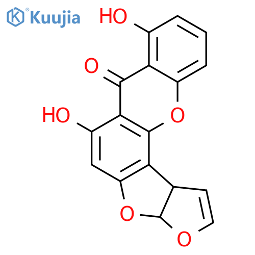 7H-Furo[3',2':4,5]furo[2,3-c]xanthen-7-one,3a,12c-dihydro-6,8-dihydroxy-, (3aR,12cS)- (9CI) structure