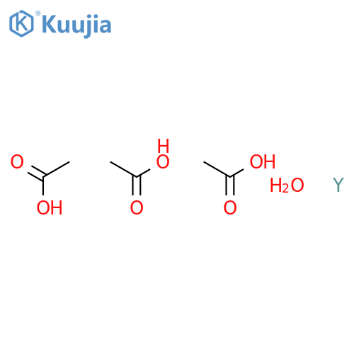 Acetic acid,yttrium(3+) salt, monohydrate (9CI) structure