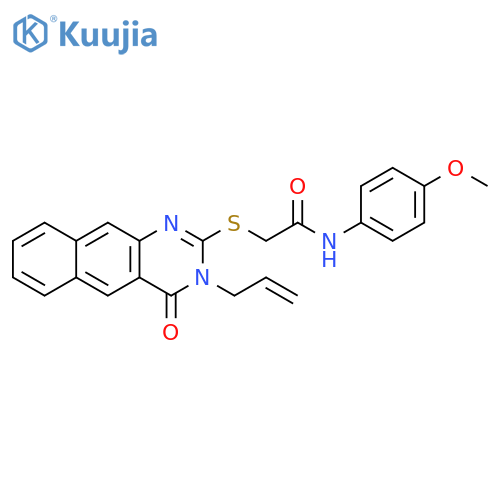 N-(4-methoxyphenyl)-2-{[4-oxo-3-(prop-2-en-1-yl)-3H,4H-benzo[g]quinazolin-2-yl]sulfanyl}acetamide structure