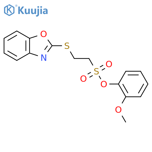 2-methoxyphenyl 2-(1,3-benzoxazol-2-ylsulfanyl)ethane-1-sulfonate structure