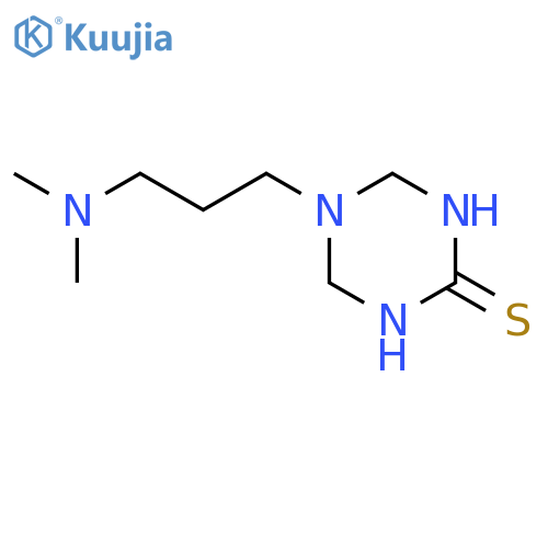 5-3-(dimethylamino)propyl-1,3,5-triazinane-2-thione structure