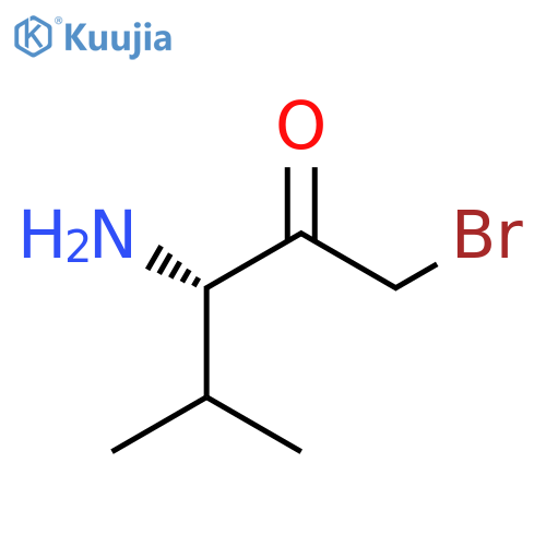 (3S)-3-amino-1-bromo-4-methylpentan-2-one structure
