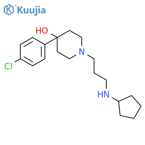 4-Piperidinol, 4-(4-chlorophenyl)-1-[3-(cyclopentylamino)propyl]- structure