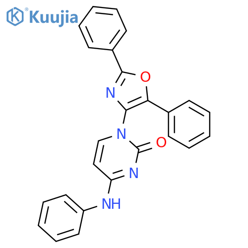 1-(2,5-diphenyl-1,3-oxazol-4-yl)-4-(phenylamino)-1,2-dihydropyrimidin-2-one structure