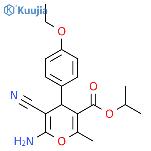 <br>6-Amino-5-cyano-4-(4-ethoxy-phenyl)-2-methyl-4H-pyran-3-carboxylic acid iso propyl ester structure