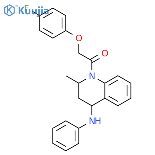 4-Quinolinamine,1-[(4-fluorophenoxy)acetyl]-1,2,3,4-tetrahydro-2-methyl-N-phenyl- structure