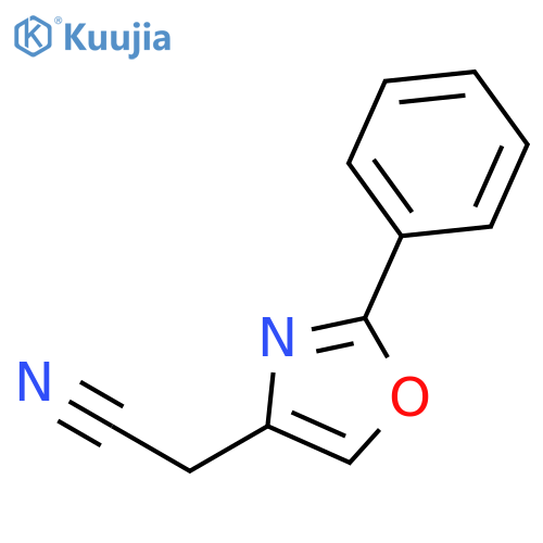 2-(2-phenyl-1,3-oxazol-4-yl)acetonitrile structure