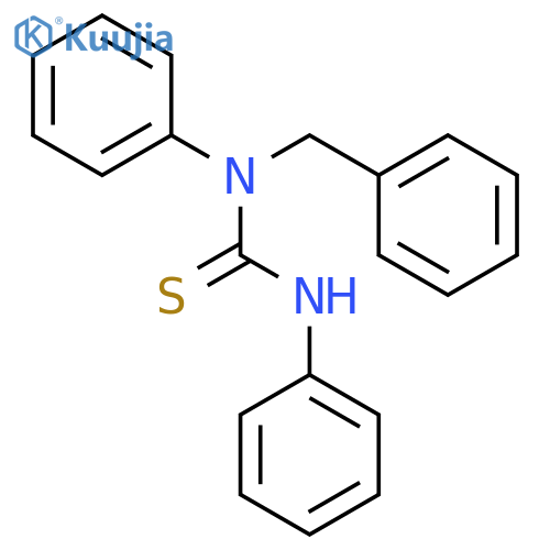 Thiourea,N,N'-diphenyl-N-(phenylmethyl)- structure