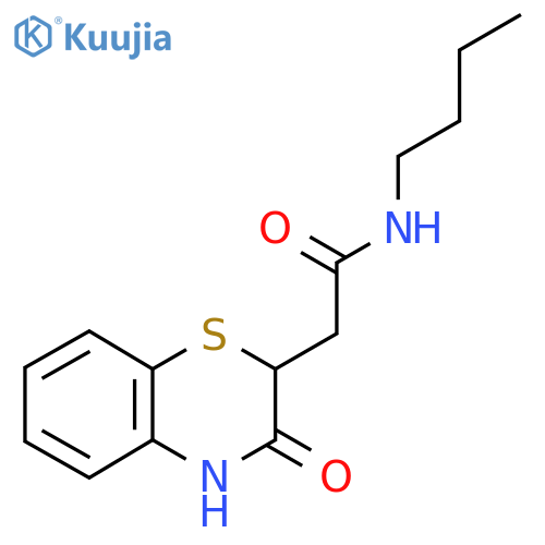 N-butyl-2-(3-oxo-3,4-dihydro-2H-1,4-benzothiazin-2-yl)acetamide structure