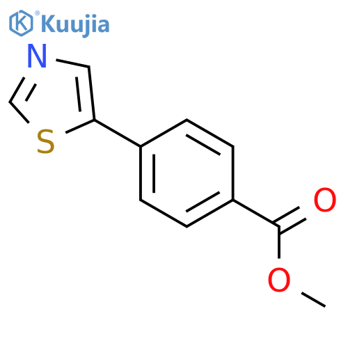 Benzoic acid, 4-(5-thiazolyl)-, methyl ester structure