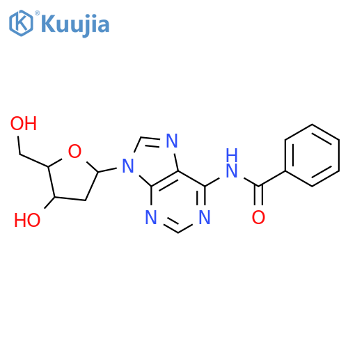 N-(9-((2R,4S,5R)-4-Hydroxy-5-(hydroxymethyl)tetrahydro-furan-2-yl)-9H-purin-6-yl)benzamide structure