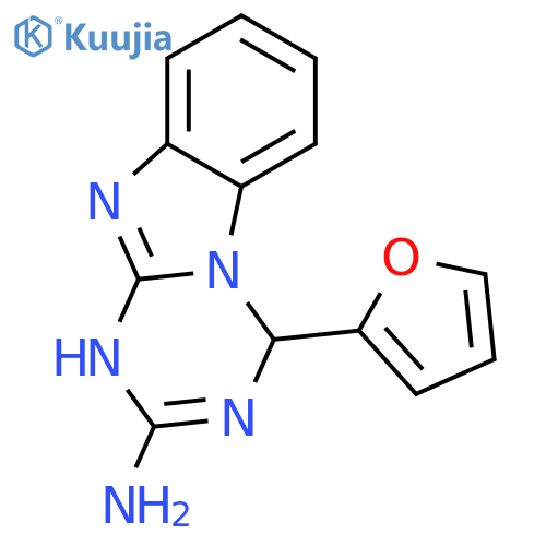 4-(2-Furyl)-1,4-dihydro1,3,5triazino1,2-abenzimidazol-2-amine structure