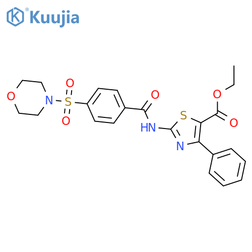 ethyl 2-4-(morpholine-4-sulfonyl)benzamido-4-phenyl-1,3-thiazole-5-carboxylate structure