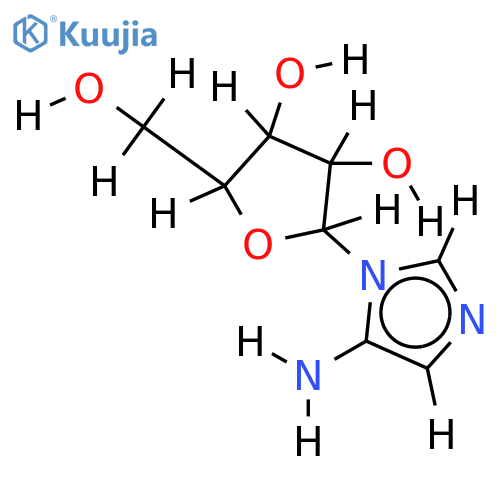 1-(4-amino-imidazol-1-yl)-xi-D-1-deoxy-ribofuranose structure