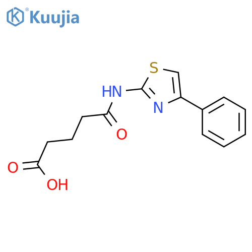 4-(4-phenyl-1,3-thiazol-2-yl)carbamoylbutanoic acid structure