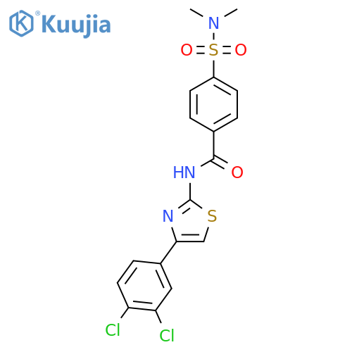 N-4-(3,4-dichlorophenyl)-1,3-thiazol-2-yl-4-(dimethylsulfamoyl)benzamide structure