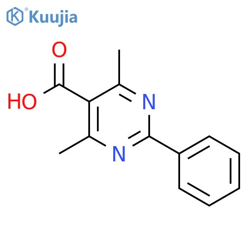 5-Pyrimidinecarboxylic acid, 4,6-dimethyl-2-phenyl- structure