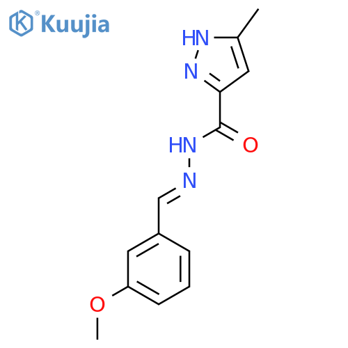 N'-(1E)-(3-methoxyphenyl)methylidene-3-methyl-1H-pyrazole-5-carbohydrazide structure