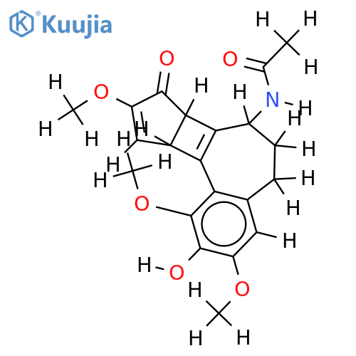 (7bR)-7t-Acetylamino-2-hydroxy-1,3,9-trimethoxy-(7br,10ac)-6,7,7b,10a-tetrahydro-5H-benzo[a]cyclopenta[3,4]-cyclobuta[1,2-c]cyclohepten-8-on structure