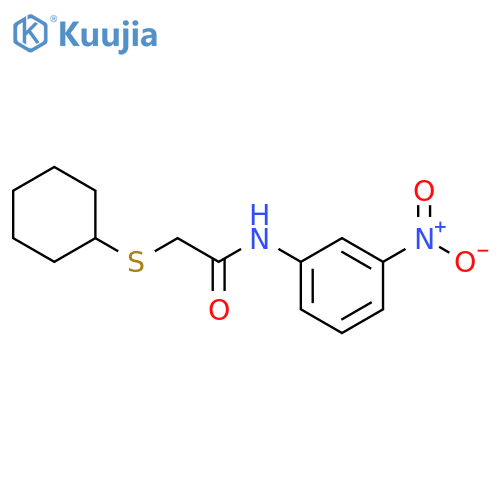 2-(cyclohexylsulfanyl)-N-(3-nitrophenyl)acetamide structure