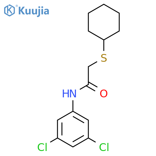 2-(Cyclohexylsulfanyl)-N-(3,5-dichlorophenyl)acetamide structure