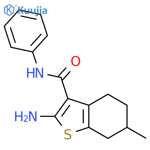 2-Amino-6-methyl-N-phenyl-4,5,6,7-tetrahydro-1-benzothiophene-3-carboxamide structure