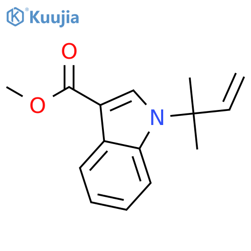 1H-Indole-3-carboxylic acid, 1-(1,1-dimethyl-2-propenyl)-, methyl ester structure