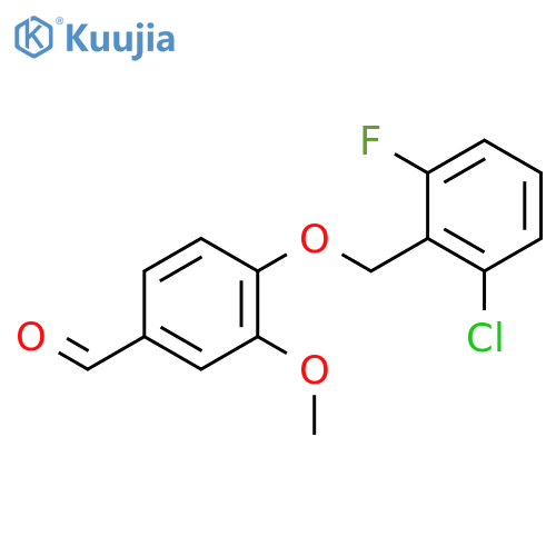 4-[(2-chloro-6-fluorophenyl)methoxy]-3-methoxybenzaldehyde structure