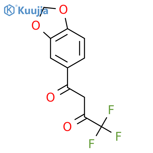 1-(1,3-Benzodioxol-5-yl)-4,4,4-trifluorobutane-1,3-dione structure