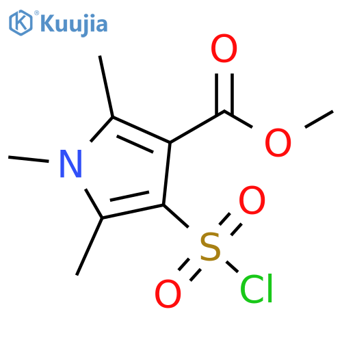 methyl 4-(chlorosulfonyl)-1,2,5-trimethyl-1H-pyrrole-3-carboxylate structure