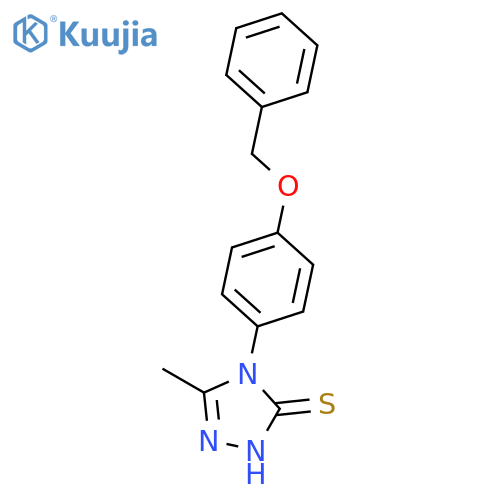3H-1,2,4-Triazole-3-thione,2,4-dihydro-5-methyl-4-[4-(phenylmethoxy)phenyl]- structure