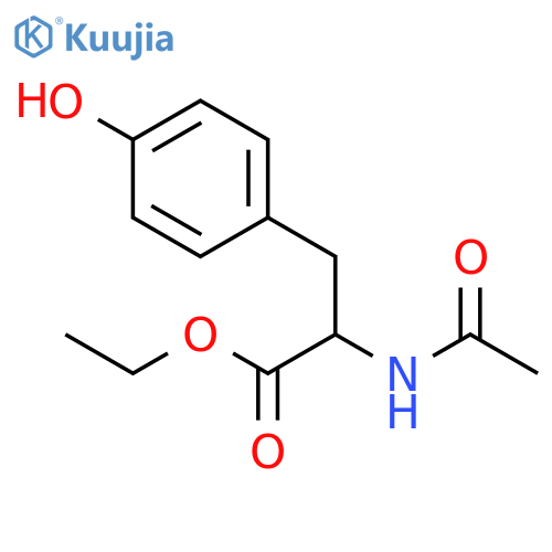 Ethyl 2-acetamido-3-(4-hydroxyphenyl)propanoate structure