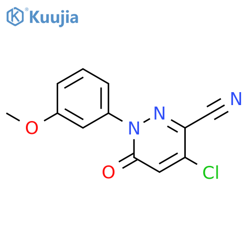 4-CHLORO-1-(3-METHOXYPHENYL)-6-OXO-1,6-DIHYDRO-3-PYRIDAZINECARBONITRILE structure