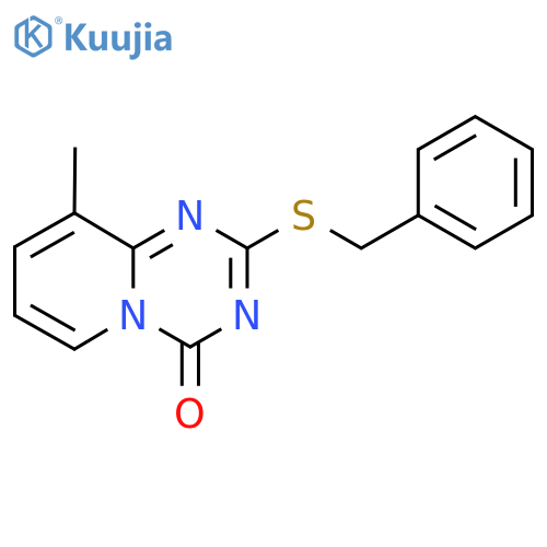 2-(Benzylsulfanyl)-9-methyl-4H-pyrido[1,2-a][1,3,5]triazin-4-one structure